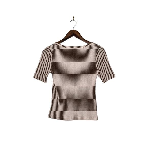 Faherty Striped Square Neck Top Ribbed Legend Style - Picture 2 of 4